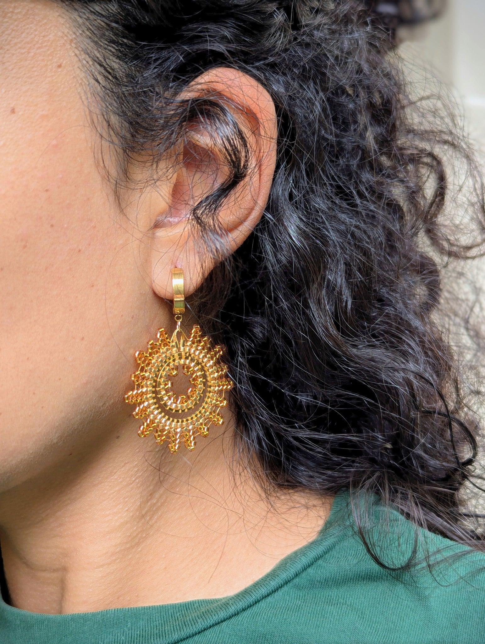 Sunshine Earrings - Love of Beads Jewelry 