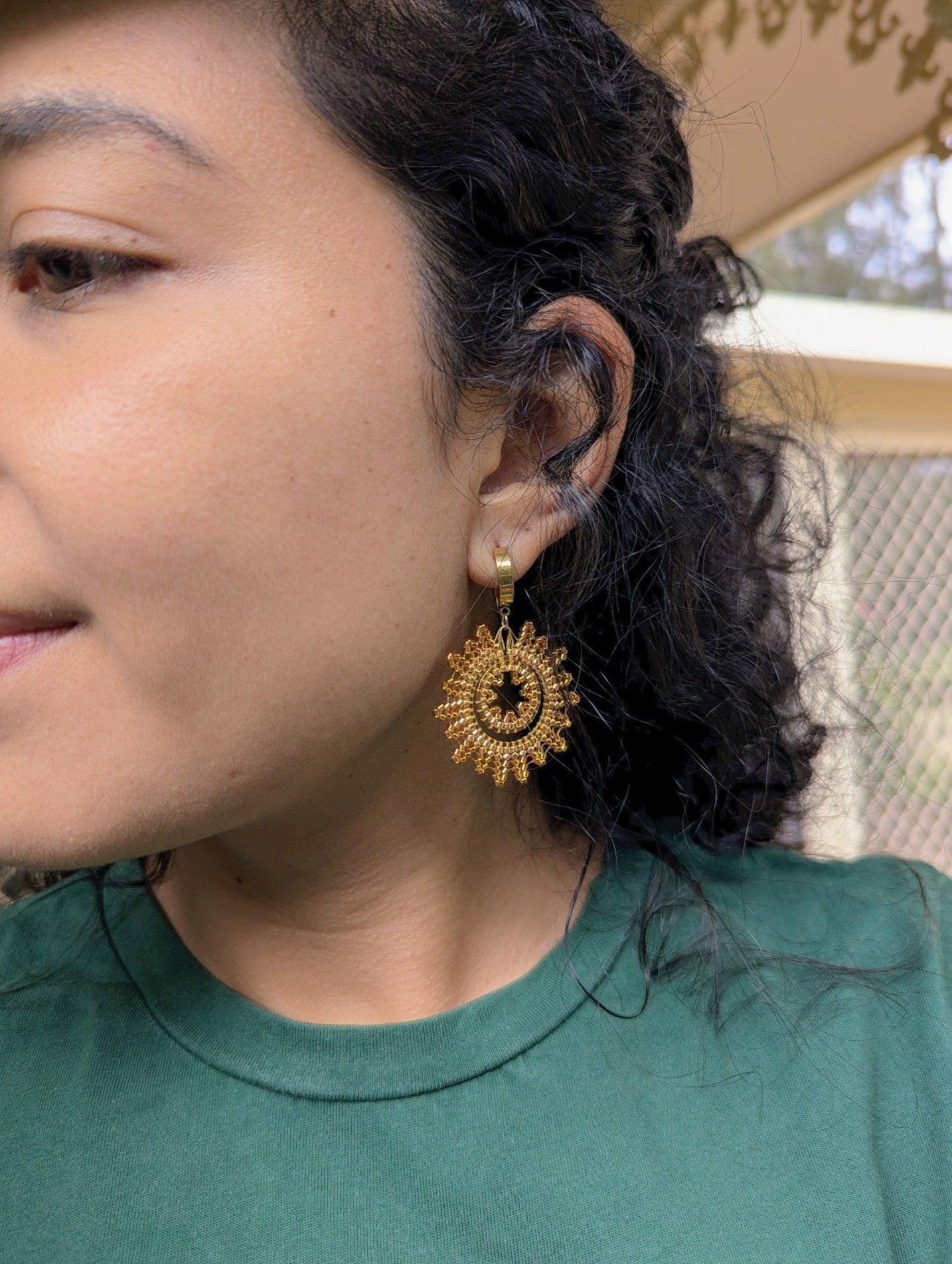 Sunshine Earrings - Love of Beads Jewelry 