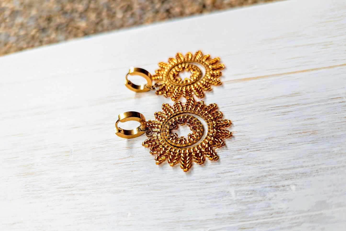 Sunshine Earrings - Love of Beads Jewelry 