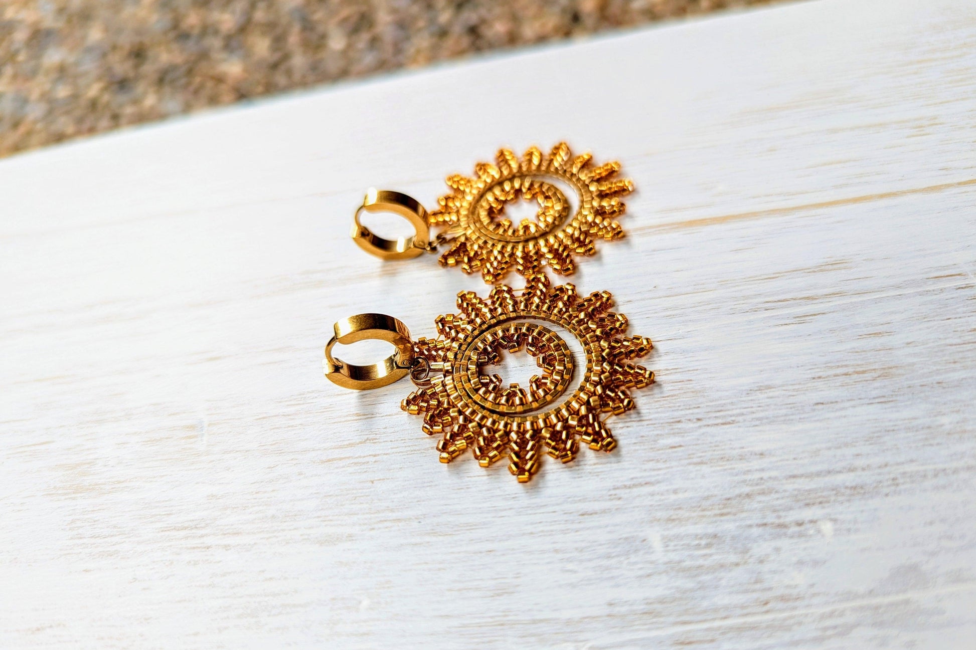 Sunshine Earrings - Love of Beads Jewelry 